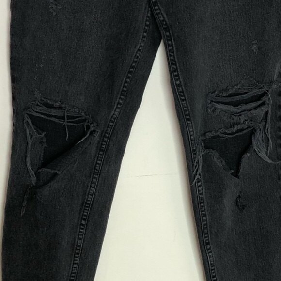 Free People We The Free Skinny Jeans Women’s Size 27 Black Rigid High Rise Distr - Picture 12 of 13